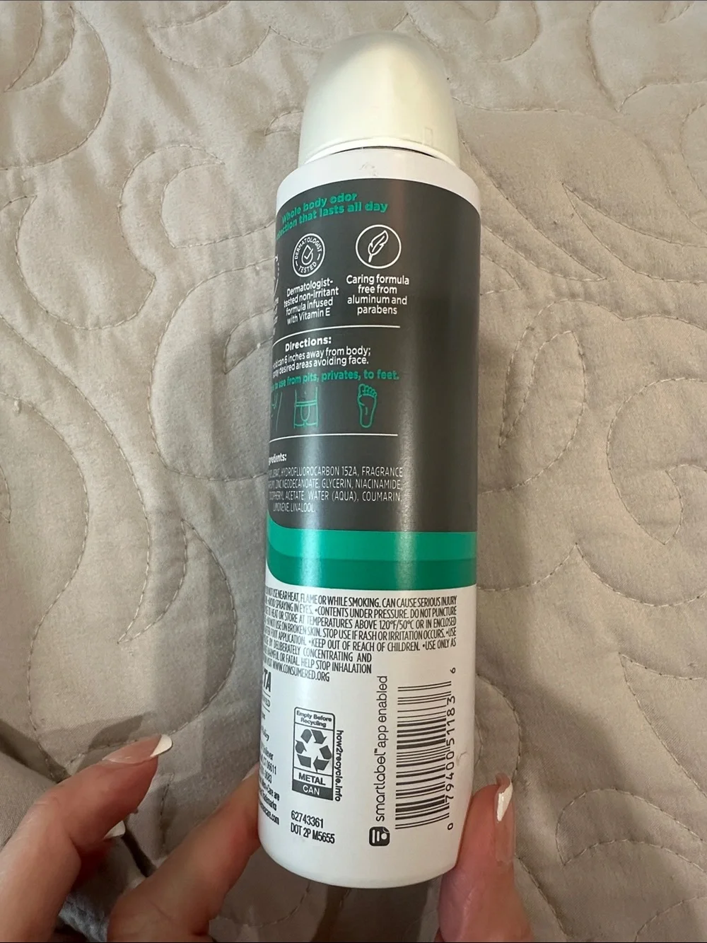 Whole Body Deo Spray – Aloe & Bamboo (White/Teal)